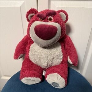 Disney Store Lotso Huggin Bear Plush 14" Pixar Toy Story